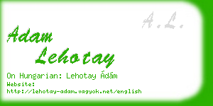 adam lehotay business card